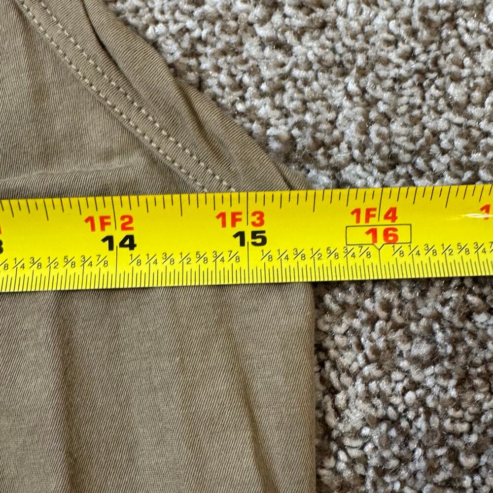 James Perse Racerback Ruched Tank Dress Size 2 (medium) Taupe Summer Vaca Slub - Picture 9 of 13